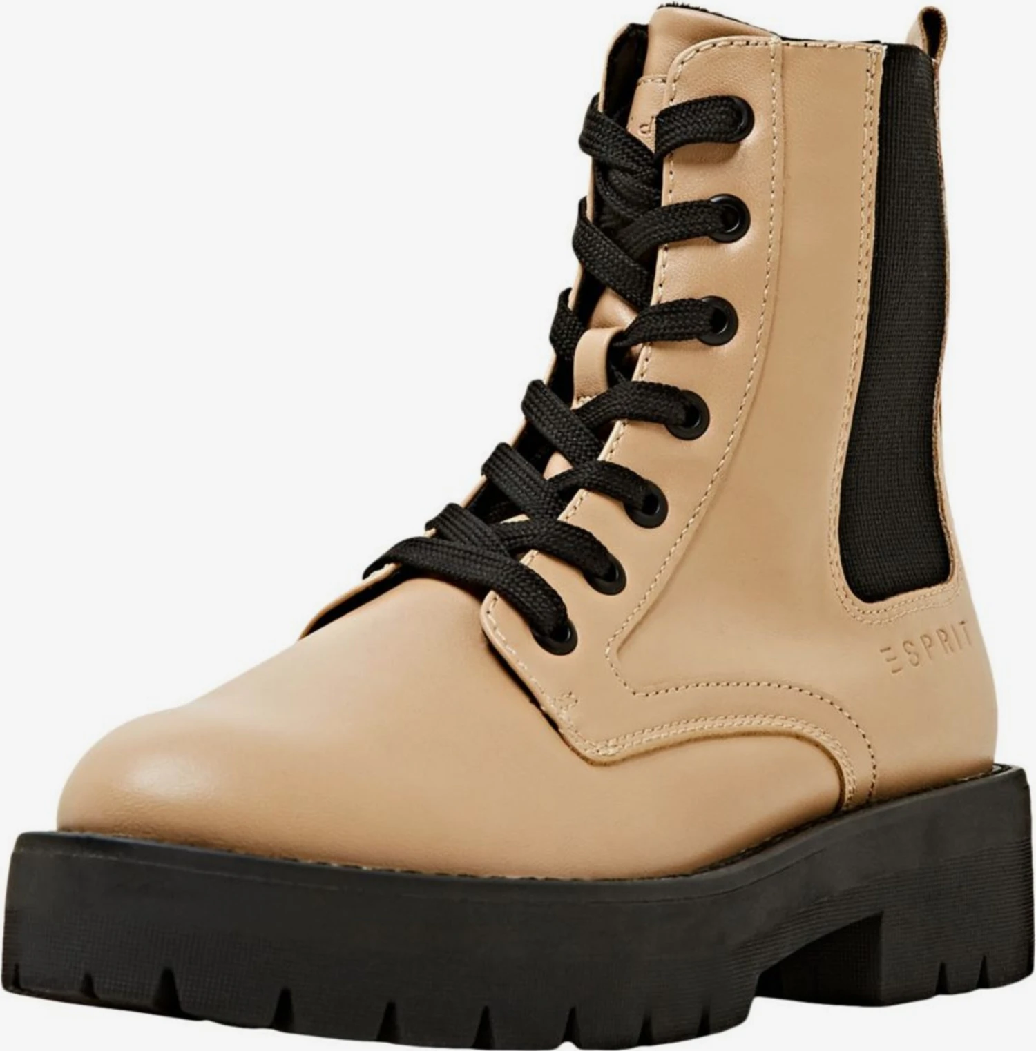 ESPRIT Enkellaarsjes Veterlaarsjes Dames Sand 3 ESPRIT Enkellaarsjes Veterlaarsjes Dames Sand