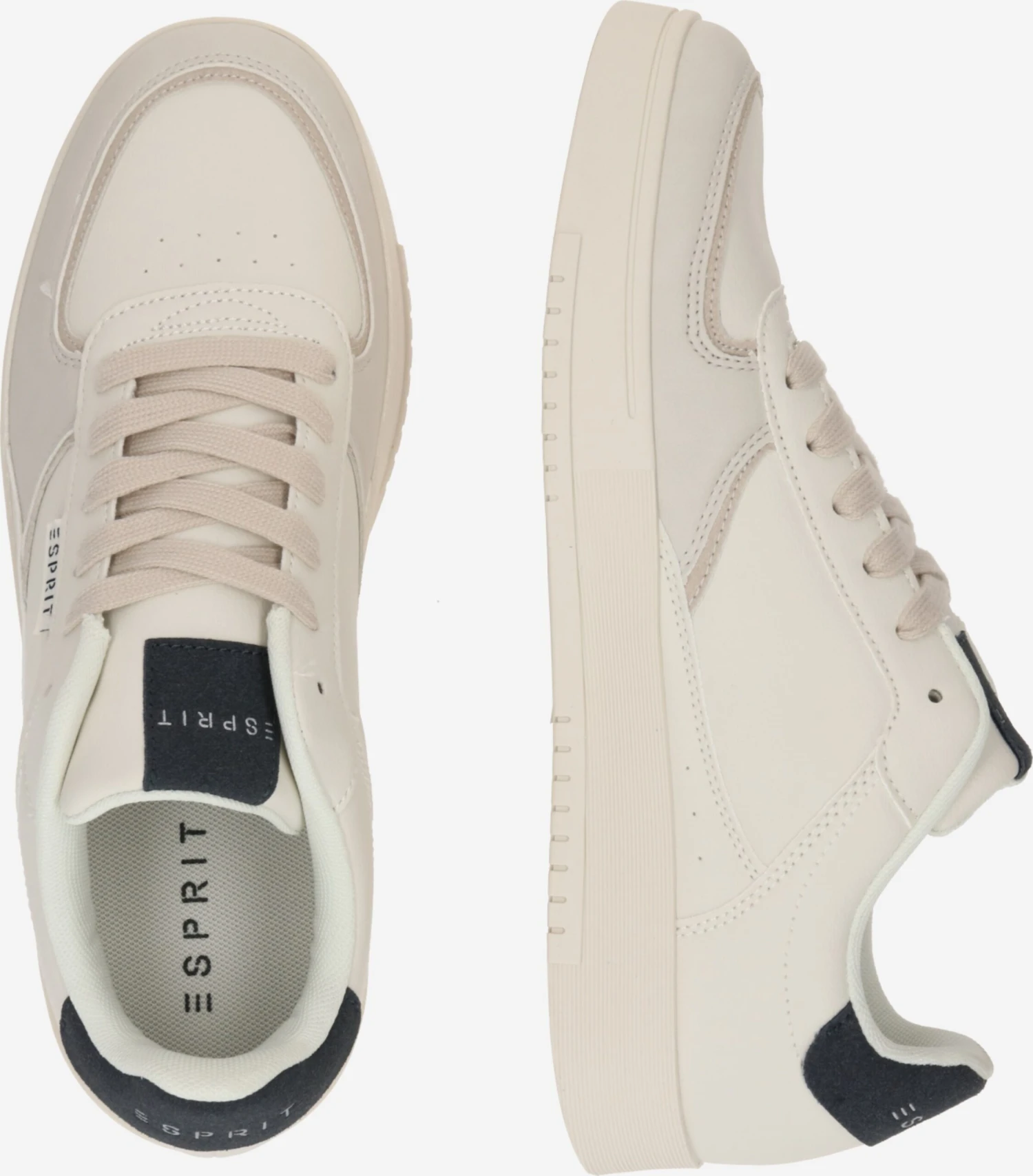ESPRIT Casual Sneakers Sneakers Laag Heren Crème / Lichtbeige 4 ESPRIT Casual Sneakers Sneakers Laag Heren Crème / Lichtbeige - Afbeelding 2