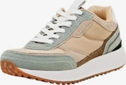 ESPRIT Casual Sneakers Sneakers Laag Dames Beige / Lichtgroen