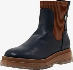 ESPRIT Klassieke Enkellaarsjes Enkellaarsjes Dames Nachtblauw / Cognac