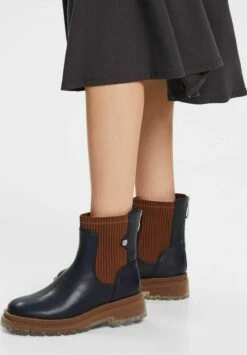 ESPRIT Enkellaarsjes Met Plateauzool - Navy